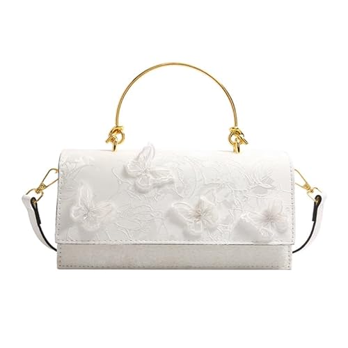 GlücklicheGGT Tasche Süßes Mädchen Mode Spitze Schmetterling Stilvolle Einzelschulterkette Kleine quadratische Tasche von LuckyGGT