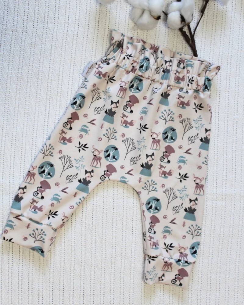 Paperbag Hose Lang/ Baby Rüschen Aus Bio Jersey - Stoff Wählbar von LuckyLino