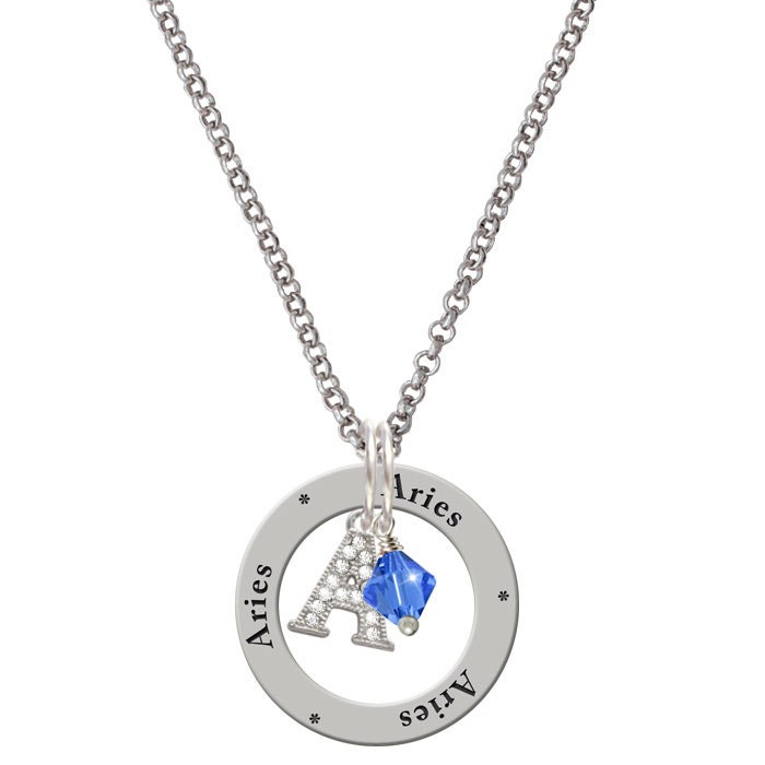 Widder Halskette, Kristall Initial Sternzeichen Ring, Versilberte Schmuck, Astrologie Geschenk Widder Halskette, Kristall Initial Sternzeichen Ring, Versilberte Schmuck, Astrologie Geschenk von LuckyMeAndMom