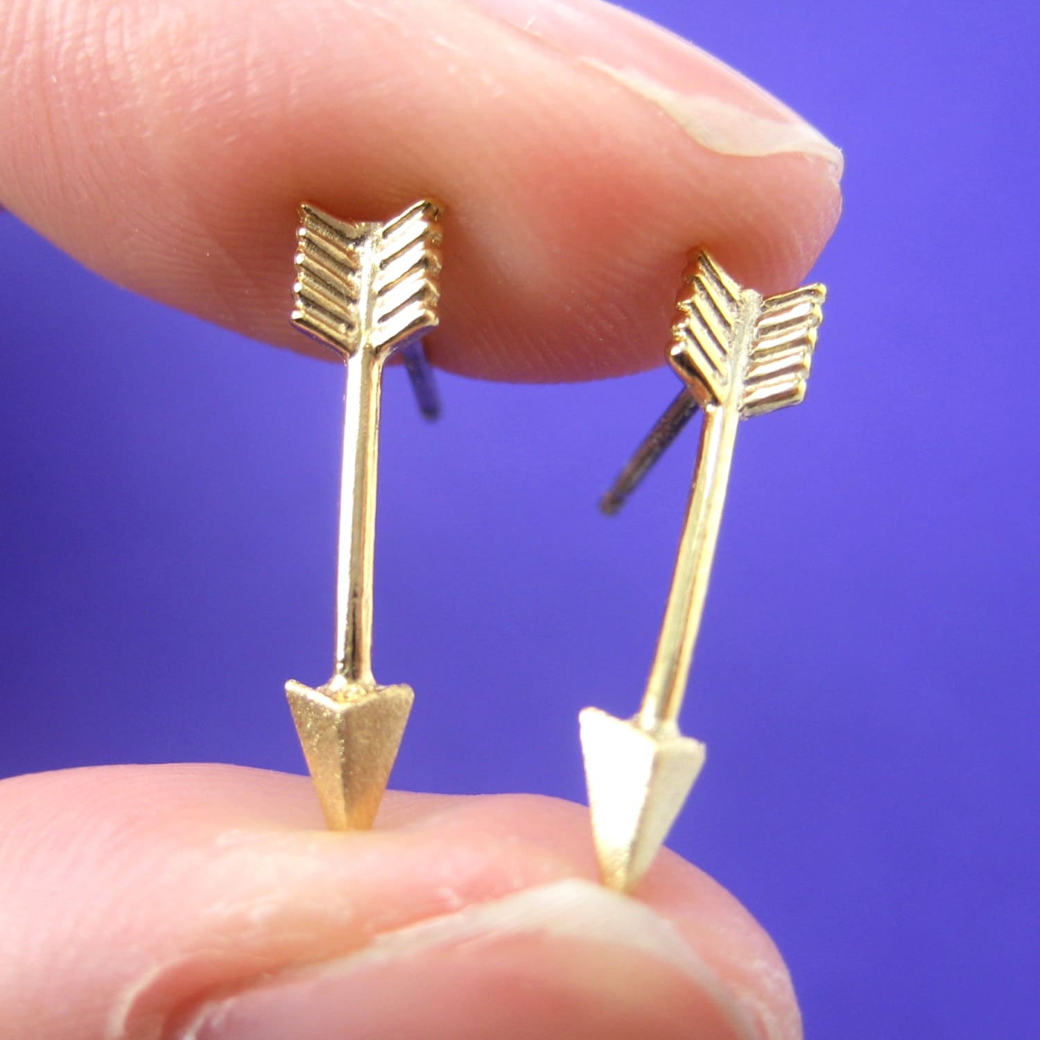 Klitzekleine Ohrstecker in Gold | Allergie Freie Sterling Silber Ohrring Beiträge von LuckyMiiJewelry