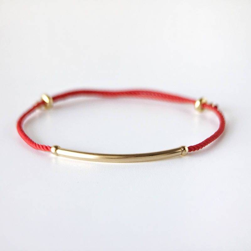 Red String Armband 14K Gold Filled Anhänger, Verstellbares Glücksarmband Red String Armband 14K Gold Filled Anhänger, Verstellbares Glücksarmband von LuckyMore