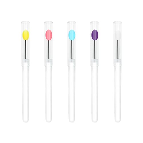 LuckyOpt Silikon-Lippenpinsel, wiederverwendbarer Lippenapplikator mit staubdichter Kappe, weicher Multifunktions-Lippenmaskenpinsel, Make-up-Applikator für Lidschatten, Lipgloss, Lippenbalsam, von LuckyOpt