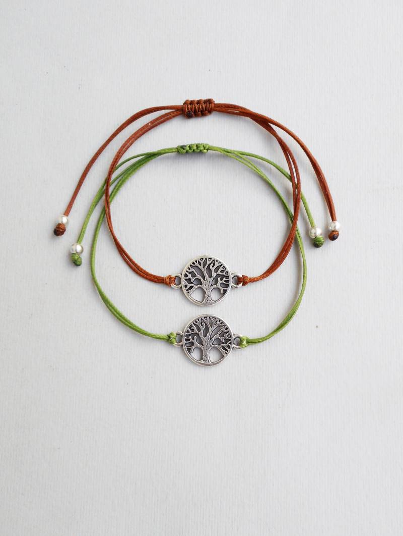Baum Des Lebens Bettelarmband Boho Hippie Makramee Schmuck von LuckyRatJewellery