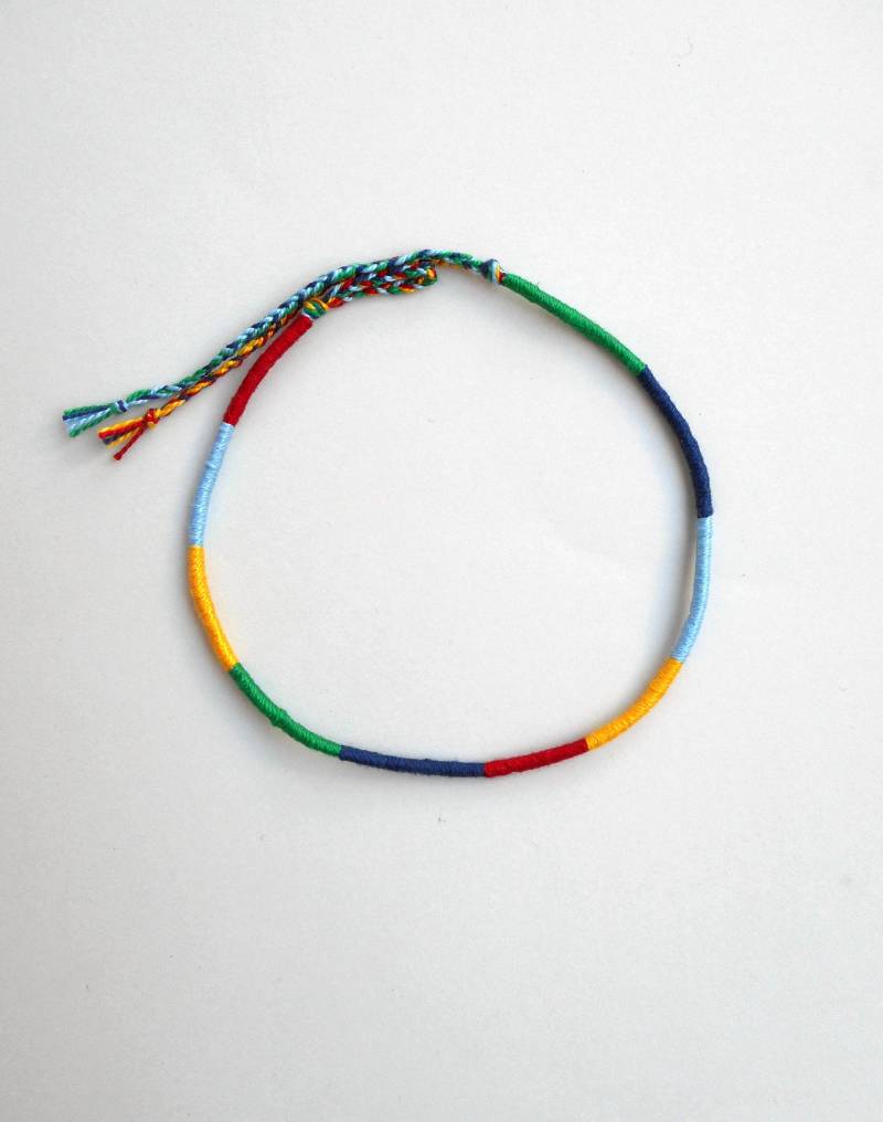 Herren Color Block Cotton Anklet Surfer-strandschmuck Herren Color Block Cotton Anklet Surfer-strandschmuck von LuckyRatJewellery
