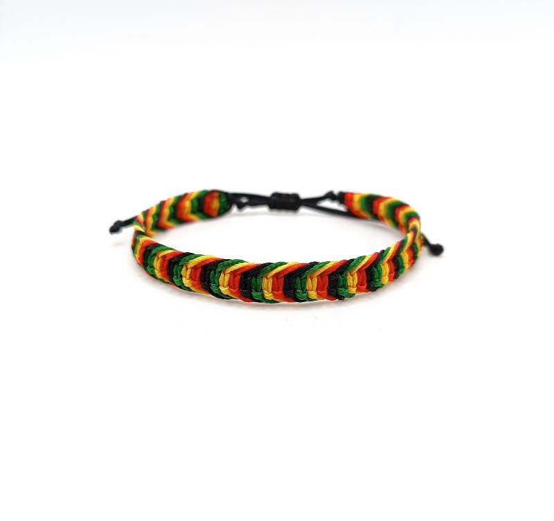 Rasta Armband Reggae Makramee Surf Männerarmband Freundschaftsarmband Kwanzaa Geschenk Einstellbar Unisex Rastafari von LuckyRatJewellery