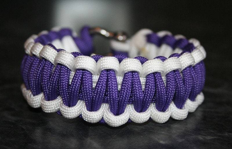 Survival Armband "Wawes" Weiß-Lila Survival Armband "Wawes" Weiß-Lila von LuckySchmuck