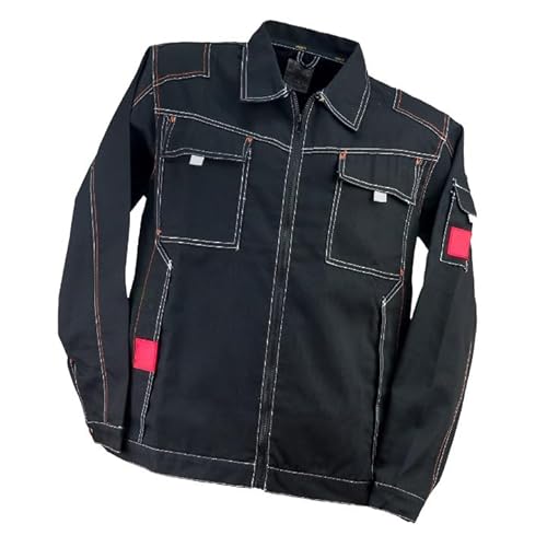 Luckyberg Arbeitsjacke | Multifunktionale Männer Sicherheitsjacke, Schutzjacke mit vielen Taschen, Arbeitskleidung männer Grau Arbeitsschutzjacke; Größen 44-62. von Luckyberg