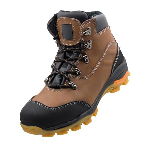 Luckyberg Sicherheitsschuhe mit Stahlkappe, Größe von 39 bis 47 | Arbeitsschuh für Herren und Damen, Winter Stiefel Industrie und Baunutzung, Mechanikerschuhe (Numeric_44) von Luckyberg