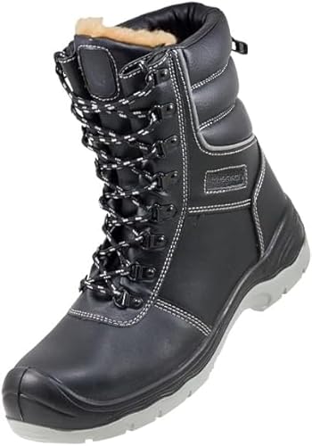 Luckyberg Sicherheitsschuhe mit Stahlkappe, Größe von 39 bis 47 | Arbeitsschuh für Herren und Damen, Winter Stiefel Industrie und Baunutzung, Mechanikerschuhe (Numeric_47) von Luckyberg