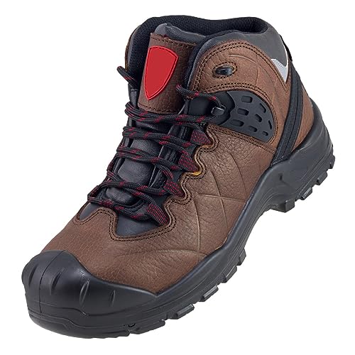 Luckyberg Sicherheitsschuhe mit Stahlkappe, Größe von 40 bis 47 | Arbeitsschuh für Herren und Damen, Winter Stiefel Industrie und Baunutzung, Mechanikerschuhe (Numeric_40) von Luckyberg