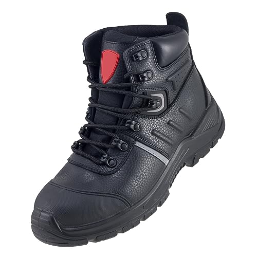 Luckyberg Sicherheitsschuhe mit Stahlkappe, Größe von 40 bis 47 | Arbeitsschuh für Herren und Damen, Winter Stiefel Industrie und Baunutzung, Mechanikerschuhe (Numeric_42) von Luckyberg