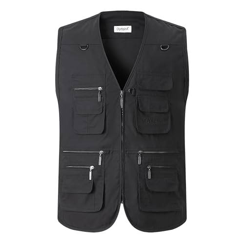 Luckyone Herren Sommer Outdoor Weste Hundeweste mit Vielen Taschen Multifunktionsweste Für Jagd Angeln Camping Ärmellos Jacke Fotografie Wandern Weste Luckyone Herren Sommer Outdoor Weste Hundeweste mit Vielen Taschen Multifunktionsweste Für Jagd Angeln Camping Ärmellos Jacke Fotografie Wandern Weste von Luckyone