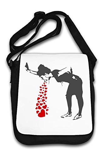 Banksy Love Sick Girl Street Art Schultertasche von Luckyprint