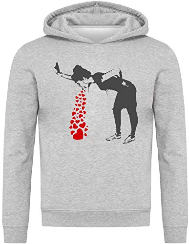 Luckyprint Banksy Love Sick Girl Street Art Unisex Pullover Hoodie X-Small von Luckyprint