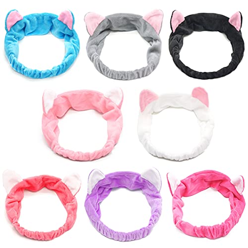 8pcs Katzenohren Stirnbänder - elastische Frauen Lovely Etti Haarband, Spa Dusche Gesicht Waschen Haarband Gesichts Stirnband Make Up Wrap Kopf Band waschbar bunten Tuch passt alle Kopf Größen 8pcs Katzenohren Stirnbänder - elastische Frauen Lovely Etti Haarband, Spa Dusche Gesicht Waschen Haarband Gesichts Stirnband Make Up Wrap Kopf Band waschbar bunten Tuch passt alle Kopf Größen von Luckyrao