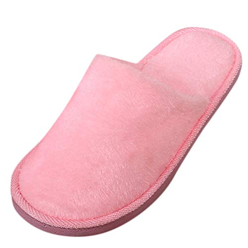 Damen Damen Schuhe Start Frauen weiche Schuhe kuschelige warme Hausschuhe Boden Winter Schlafzimmer Damenschuh innen Damen Keilabsatz Schuhe Plateau (Pink, 40-41) von Luckywaqng