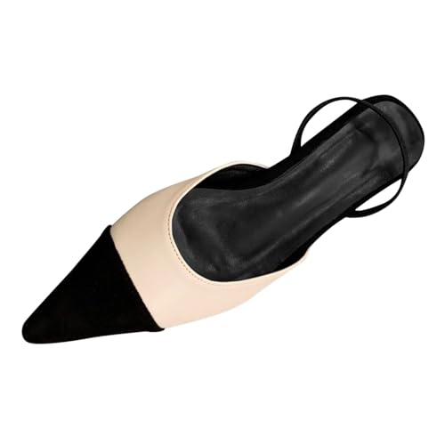 Damen Pumps Buro Hochzeit Slingback Kitten Heel Spangenpumps Hausschuhe Slingback Pumps Spitzem Zehenbereich Stiletto Slipper Abendschuhe Mode Freizeit Tanzschuhe Hochzeitsschuhe von Luckywaqng
