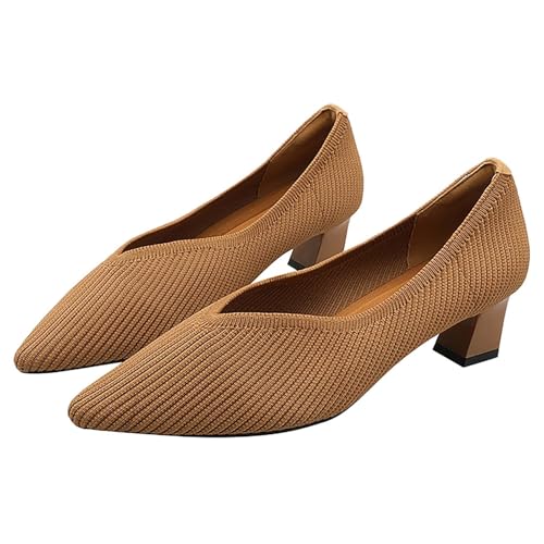 High Heels Damen Slip-On Loafer Arbeitsschuhe Spitzem Zehenbereich Strick Gestrickte Atmungsaktiv Hochzeitsschuhe Mit Niedriger Absatz Mode Elegante Und Bequeme Brautschuhe Kleid Schuhe High Heels Damen Slip-On Loafer Arbeitsschuhe Spitzem Zehenbereich Strick Gestrickte Atmungsaktiv Hochzeitsschuhe Mit Niedriger Absatz Mode Elegante Und Bequeme Brautschuhe Kleid Schuhe von Luckywaqng