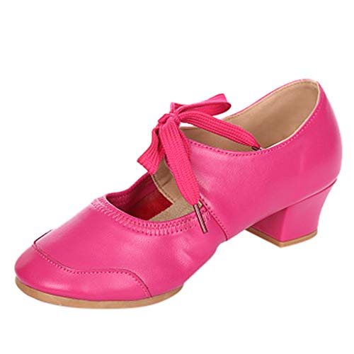 Hohe Schuhe Damen Elegant Party Bequem Sandalen Tanzschuhe Sommer High Heels Blockabsatz Sexy Pumps Absatzschuhe Slingback Festliche Spangenpumps Lack Pumps Brautschuhe Abendschuhe von Luckywaqng