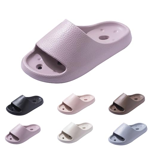 Luckywaqng Badeschuhe Damen Herren Ultraleicht Ausgehöhlte Hausschlappen Leicht Bequem Badelatschen Hausschuhe Indoor/Outdoor Rutschfest Badeschlappen Super Weich Schnelltrocknende Strandschuhe von Luckywaqng