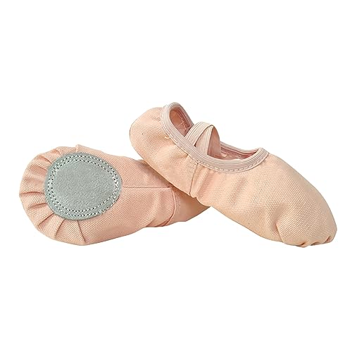 Luckywaqng Ballettschuhe für Mädchen, Kleinkind-Ballettpantoffeln, weiches, Tanzschuhe für/kleines Kind/großes Kind Sneaker Socken Mädchen 34 (Pink, 27 Little Child) von Luckywaqng