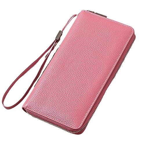 Luckywaqng Damen-Geldbörsen aus, RFID-blockierend, mit umlaufendem Reißverschluss, Kreditkartenetui, Telefon-Clutch Brieftasche Herren Klein Mit Kette (PK1, One Size) von Luckywaqng