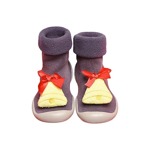 Luckywaqng Jungs Kleidung Baby Weihnachten Kleinkind Socken und Schuhe Cartoon Muster Baby Mädchen Schuhe und Socken für 0 bis 3 Kleinkind Schuhe Junge (Purple, 21 Infant) von Luckywaqng