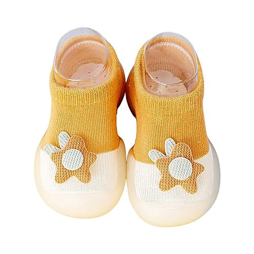Luckywaqng Kleinkind Mädchen Tier Cartoon Socken Schuhe Kleinkind Die Boden Socken rutschfeste Prewalker Schuhe Schuhe Baby 4 Monate (Orange, 25 Toddler) von Luckywaqng