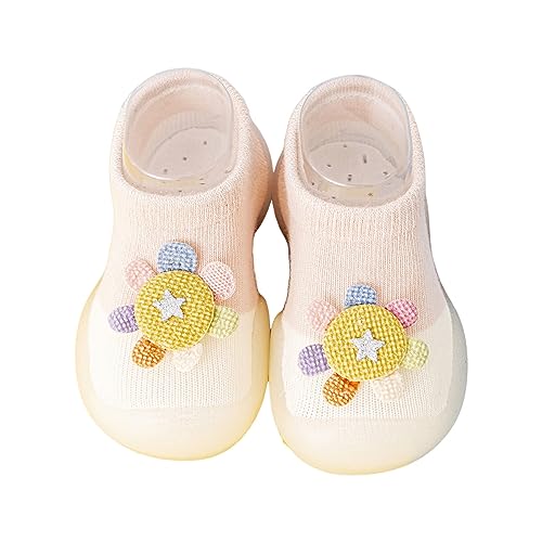 Luckywaqng Kleinkind Mädchen Tier Cartoon Socken Schuhe Kleinkind Die Boden Socken rutschfeste Prewalker Schuhe Schuhe Baby 4 Monate (Pink, 25 Toddler) von Luckywaqng