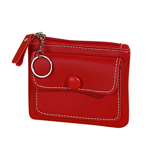 Luckywaqng Lady Wallet Fashion Bag und sehr tragbare, leichte und große Brieftasche Brieftasche Damen Klein Modern (Red, One Size) von Luckywaqng