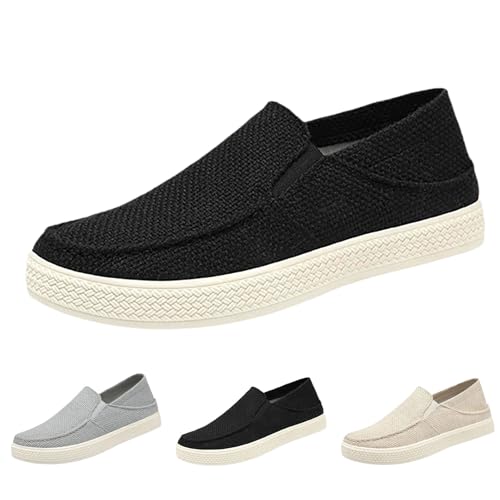 Luckywaqng Mokassins Herren Flach Schuhe Slip On Wanderschuhe Mit Luftpolster Ausschnitt Und Einfarbigen Sneaker Atmungsaktive Laufschuhe Slip On Stoffschuhe Outdoor-Walkingschuhe Sommerschuhe Luckywaqng Mokassins Herren Flach Schuhe Slip On Wanderschuhe Mit Luftpolster Ausschnitt Und Einfarbigen Sneaker Atmungsaktive Laufschuhe Slip On Stoffschuhe Outdoor-Walkingschuhe Sommerschuhe von Luckywaqng