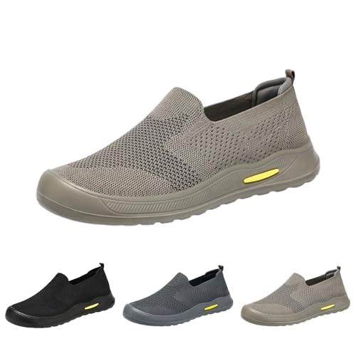 Luckywaqng Orthopädische Schuhe Herren Slip On Wanderschuhe Mit Luftpolster Ausschnitt Und Einfarbigen Sneaker Atmungsaktive Laufschuhe Slip On Stoffschuhe Sommerschuhe Outdoor-Walkingschuhe Luckywaqng Orthopädische Schuhe Herren Slip On Wanderschuhe Mit Luftpolster Ausschnitt Und Einfarbigen Sneaker Atmungsaktive Laufschuhe Slip On Stoffschuhe Sommerschuhe Outdoor-Walkingschuhe von Luckywaqng