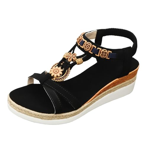 Luckywaqng Sandalen Damen Bohemian Mit Strass Perlen Sommer Bohemian Sandaletten Wedges Comfort Outdoor Sommerschuhe Arch Support Keilsandalen Schuhe Freizeit Sport Trekking Strandschuhe Wanderschuhe Luckywaqng Sandalen Damen Bohemian Mit Strass Perlen Sommer Bohemian Sandaletten Wedges Comfort Outdoor Sommerschuhe Arch Support Keilsandalen Schuhe Freizeit Sport Trekking Strandschuhe Wanderschuhe von Luckywaqng