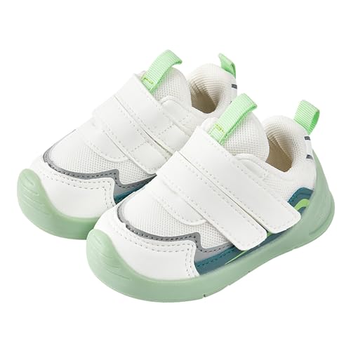 Luckywaqng Schuhe Lauflernschuhe Sportschuhe für Babys, Mädchen und, weiche Sohle, Anti-Kick-Through-Schuhe, leichte Wanderschuhe Gestrickte Babyschuhe (Green, 25 Toddler) von Luckywaqng