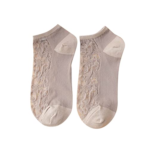 Luckywaqng Socken Mit Kupferfasern Damen-Innensocken, niedrig geschnittene, rutschfeste Söckchen, versteckte, gepolsterte, unsichtbare Socken für Flachboote Knie Socken von Luckywaqng