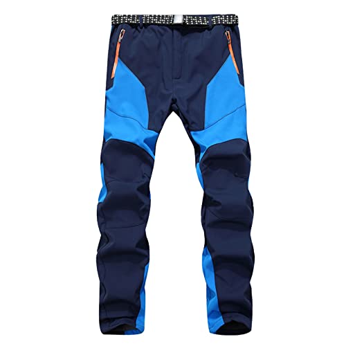 Punch Pants Herren,Lochhosen FüR MäNner,Fahrradhose Herren Wasserdicht,Winter Trekkinghose Mit Taschen,Warm Wattierte Hose Lang,GroßE Sporthose Mit Zip Kordelzug,Fleece Solid Sporthose von Luckywaqng