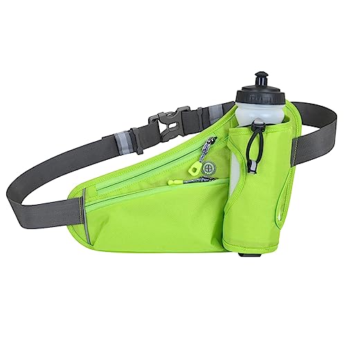 Sport Gürtel Tasche Lauf Gürtel Taille Pack Tasche Mit Wasser Flasche Halter Für Männer Frauen Laufen Radfahren Wandern Wal Gemüse Stoff (A, One Size) von Luckywaqng