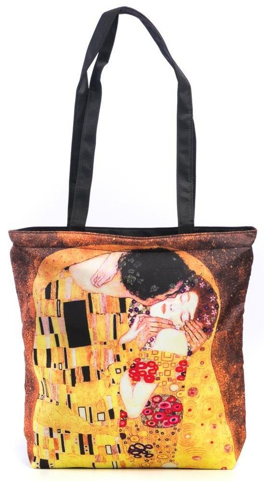Luckyweather not just any other day Shopper Einkaufstasche / Shopping Bag Motiv Klimt THE KISS (1-tlg., 1 Stück Shopping Bag), Schultertasche beidseitig bedruckt mit Motiv bedruckt von Luckyweather not just any other day