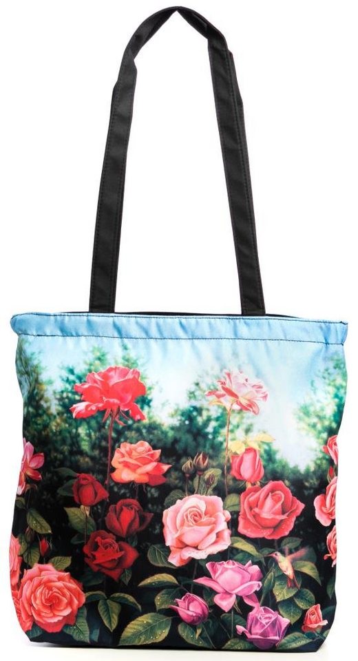 Luckyweather not just any other day Shopper Einkaufstasche / Shopping Bag Motiv ROSENGARTEN (1-tlg., 1 Stück Shopping Bag), Schultertasche beidseitig bedruckt mit Motiv bedruckt von Luckyweather not just any other day