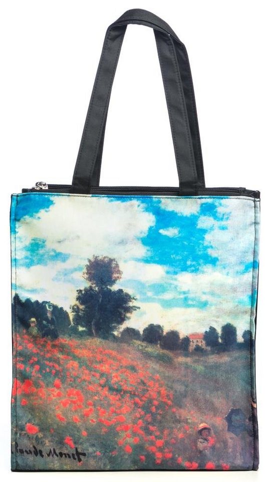 Luckyweather not just any other day Shopper Einkaufstasche / Twinbag Motiv MOHNBLUMENFELD (1-tlg., 1 Stück Shopping Bag), Schultertasche beidseitig bedruckt mit Motiv bedruckt von Luckyweather not just any other day