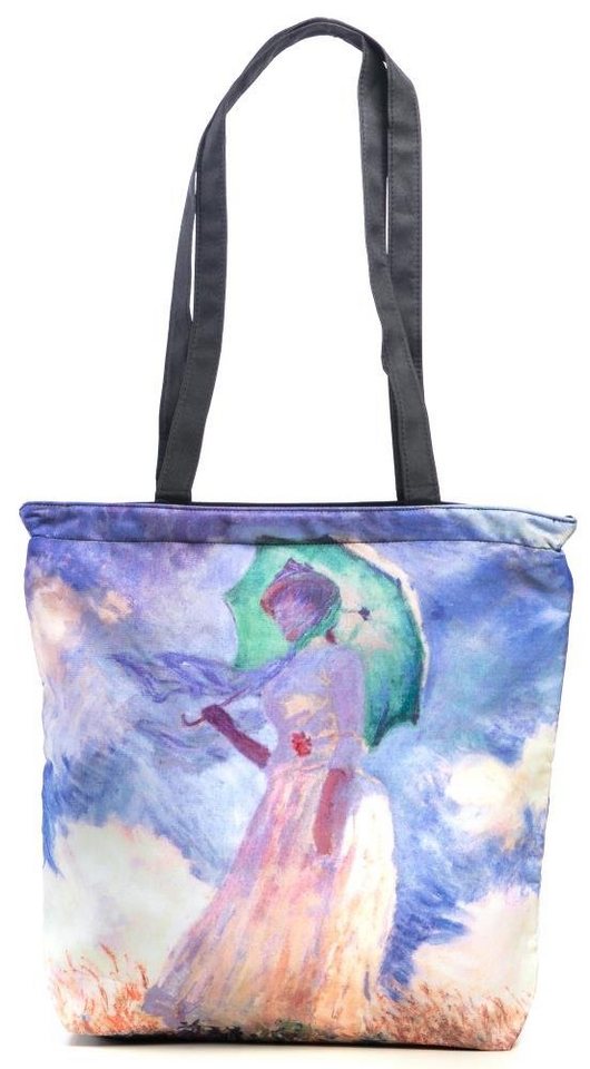 Luckyweather not just any other day Shopper Einkaufstasche /Shopping Bag FRAU MIT SONNENSCHIRM (1-tlg., 1 Stück Shopping Bag), Schultertasche beidseitig bedruckt mit Motiv bedruckt von Luckyweather not just any other day