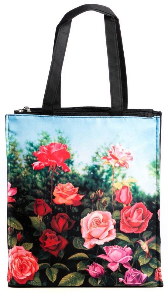 Luckyweather not just any other day Shopper Einkaufstasche Shopper Twinbag Motiv ROSENGARTEN (1-tlg., 1 Stück Shopping Bag), Schultertasche beidseitig bedruckt mit Motiv bedruckt von Luckyweather not just any other day