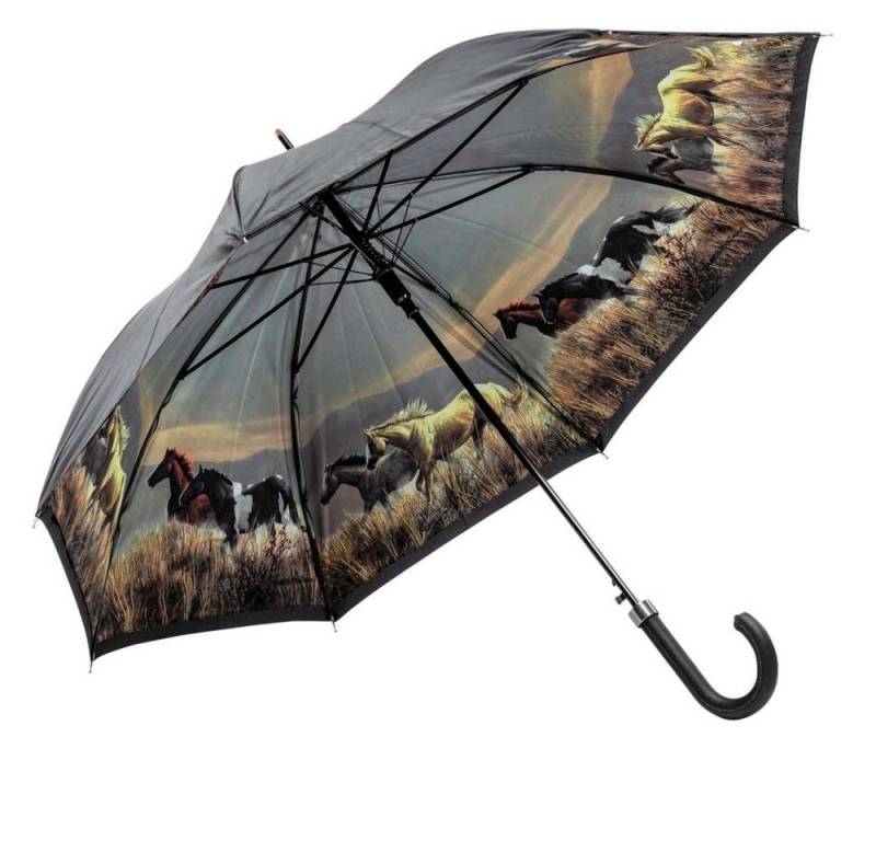 Luckyweather not just any other day Stockregenschirm Regenschirm Motiv PFERDE Automatik Double Layer von Luckyweather not just any other day