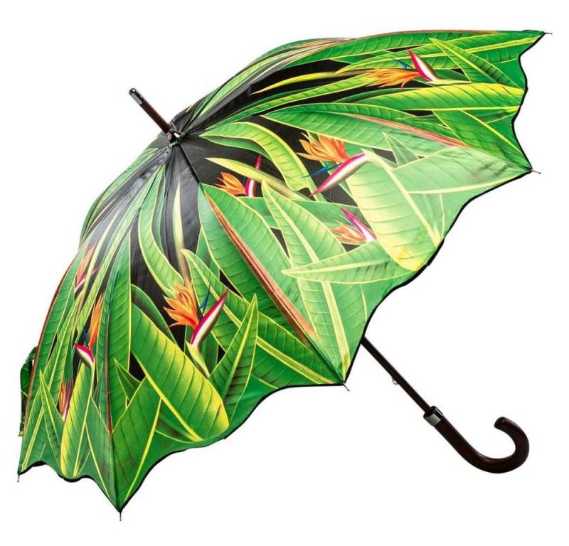 Luckyweather not just any other day Stockregenschirm Regenschirm Motiv STRELITZIEN Holzstock von Luckyweather not just any other day