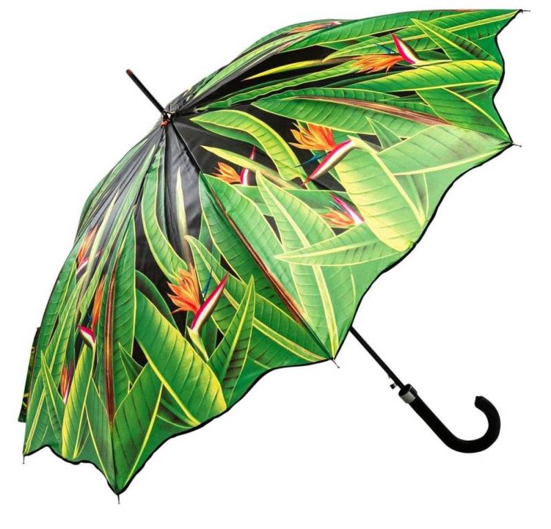 Luckyweather not just any other day Stockregenschirm Regenschirm STRELITZIEN Auf-Automatik Stockschirm Damen Blumen von Luckyweather not just any other day