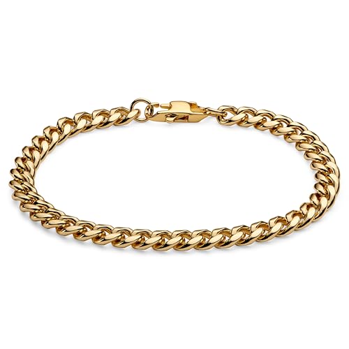 Lucleon Armband Herren | 6 mm Breites Panzerarmband aus Edelstahl | Armkette mit Robustem Hummer-Verschluss | Perfekt für Schmuck Alltag und besondere Anlässe von Lucleon