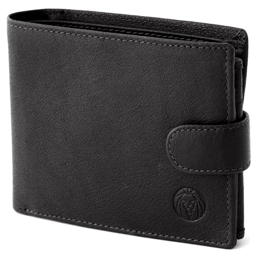 Lucleon Portmonee Herren | Leder Geldbeutel Herren aus echtem Leder | Stilvollem Design & praktischer Aufteilung mit 12 Kartenfächern von Lucleon
