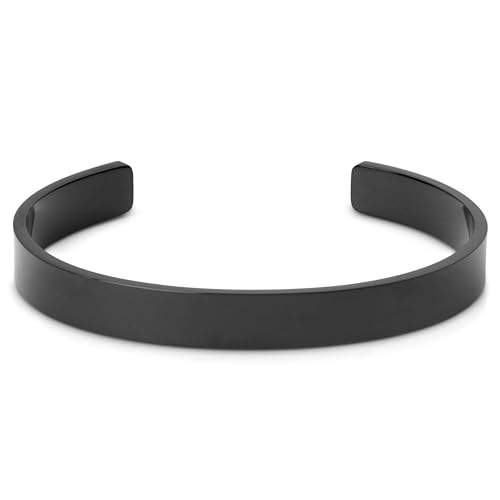 Lucleon by Trendhim Armreif Herren | Moderner Edelstahl-Armreif mit minimalistischem Design | Dänisches Design | Personalisierbar & stilvoller Schmuck für jeden Anlass | Schwarz von Lucleon
