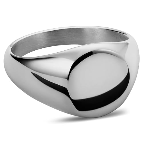 Lucleon by Trendhim Ring Herren | Mason Siegelring aus Edelstahl mit polierter Oberfläche | Dänisches Design | Eleganter Männerschmuck für Alltag & Anlass | Silberfarben von Lucleon