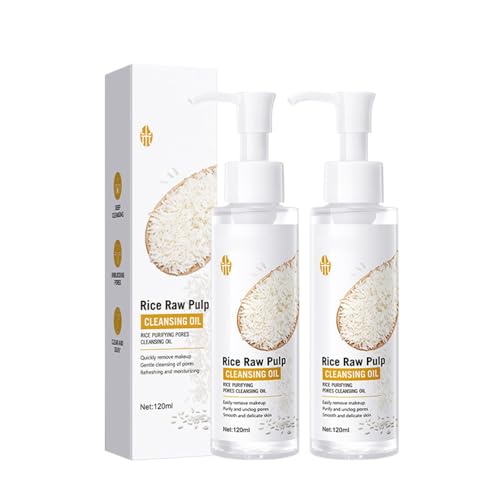 2 Stück Reis Wasser Reinigungsöl, Wasserfester Make-up-Entferner Cleansing Oil für Alle Hauttyp, Sanfter Porenkontrolle Gesichtsreiniger für Männer und Frauen 2 Stück Reis Wasser Reinigungsöl, Wasserfester Make-up-Entferner Cleansing Oil für Alle Hauttyp, Sanfter Porenkontrolle Gesichtsreiniger für Männer und Frauen von Lucoss Beauty